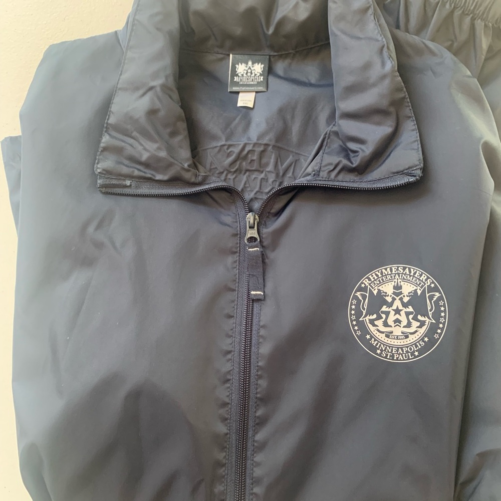 Navy Blue Windbreaker Jacket